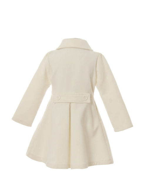 Crayon Kids Girls Abrigo de invierno de manga larga con botones 2T-16